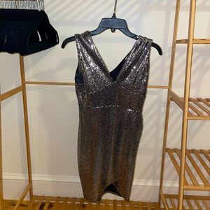 Sparkly Silver mini dress